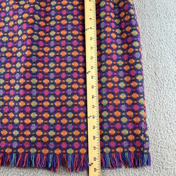 Womens Kuhlman Made In Italy Size 42 Skirt Wool Colorful - Picture 6 of 10